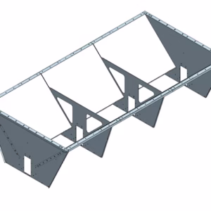 Tippficka till T44 kedjetransportör 3,0 m – 1,6 m³
