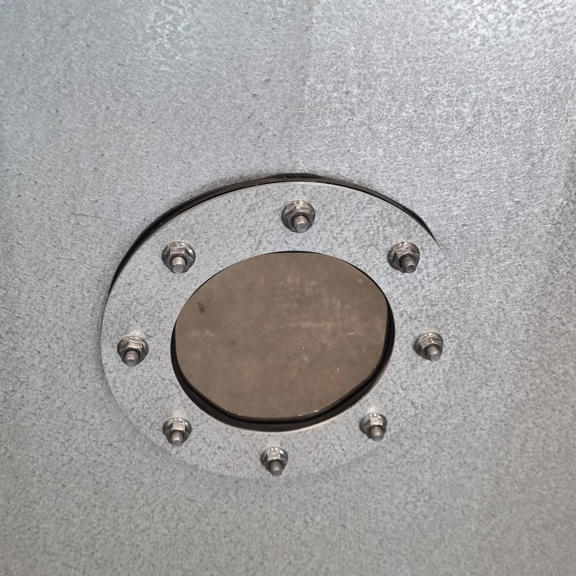 Viewing glass for silo