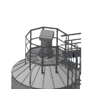 Roof Platform around Cyclone/Filter for XB Silo