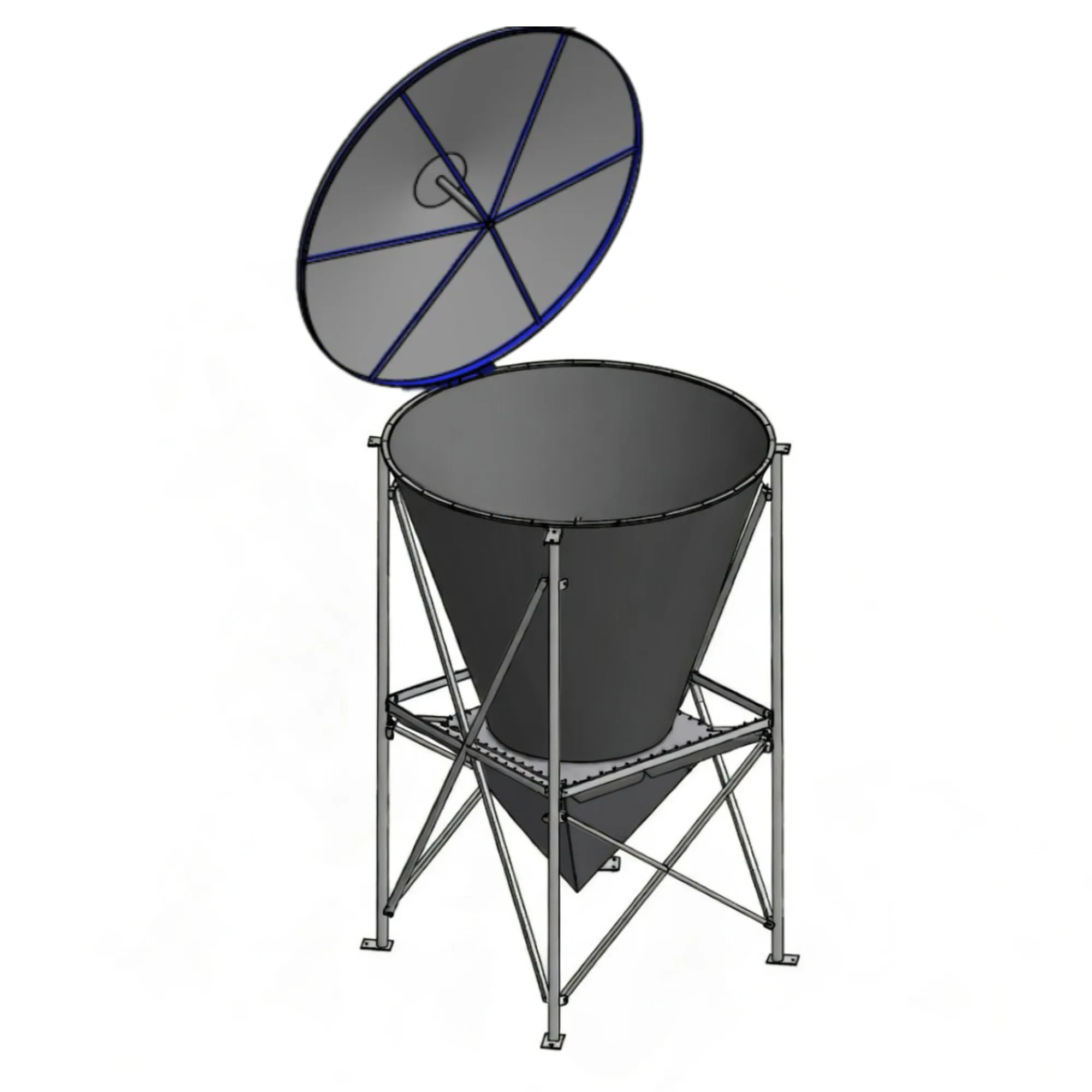 Asphalt silo SBLA with lid, 3 m³